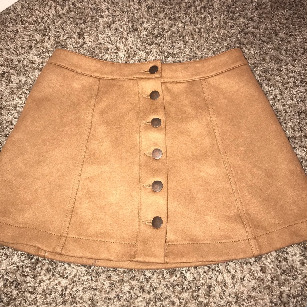 Suede skirt